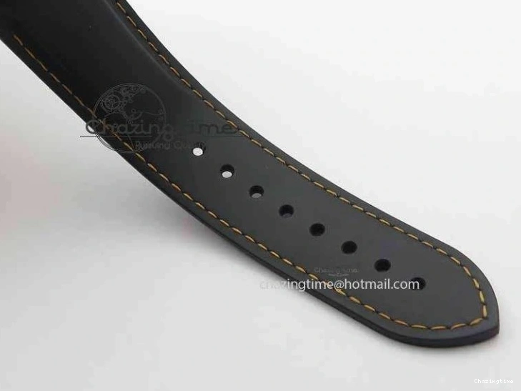 0429 Planet Ocean Master Chrono 45mm SS OM 1:1 Best Edition Black Dial Orange 12 On Rubber Strap A Durable 8169